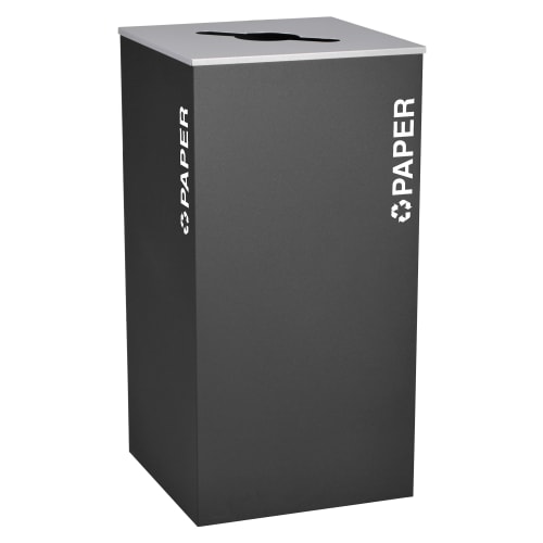 Ex-Cell Kaiser Classic Kaleidoscope 36 Gallon XL Square Paper Receptacle, Black